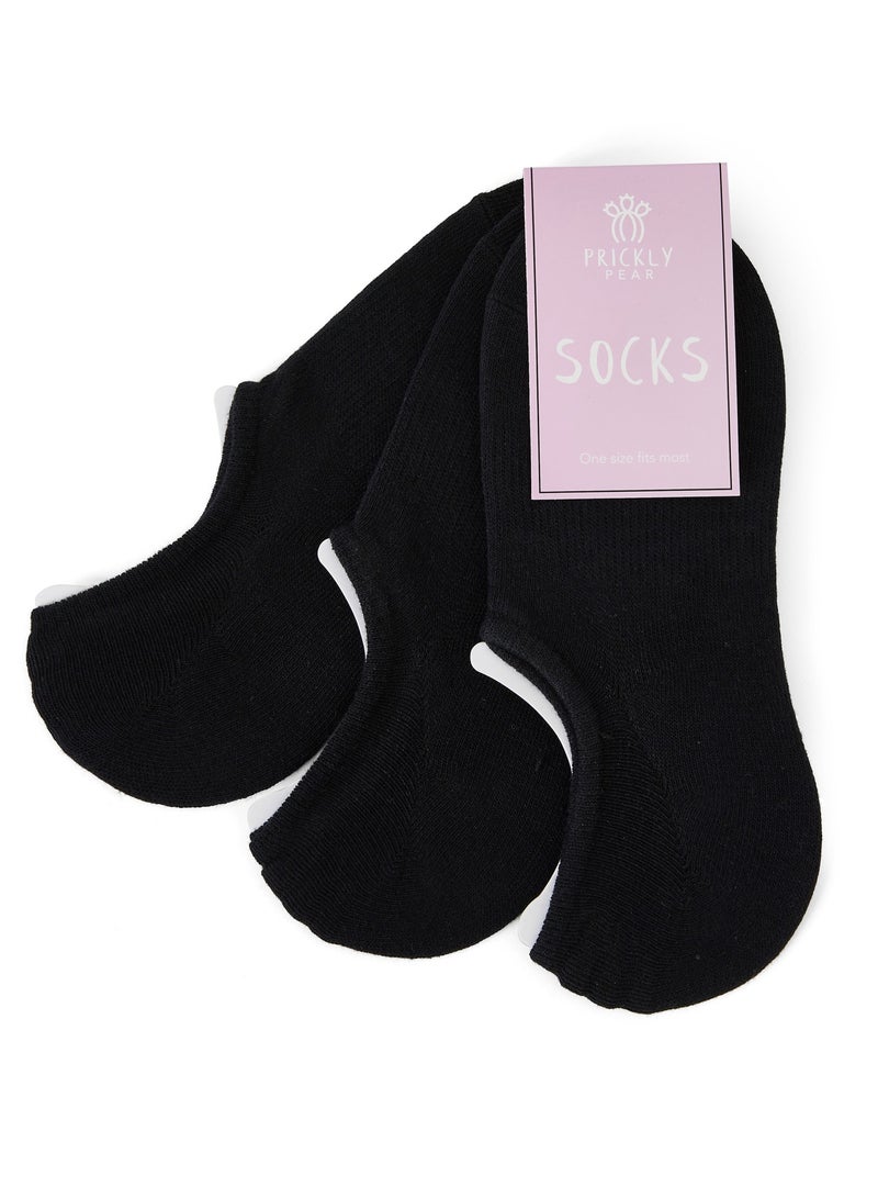 Prickly Pear Pack Of 3 Basic No Show Non Slip Ankle Socks - Image 1