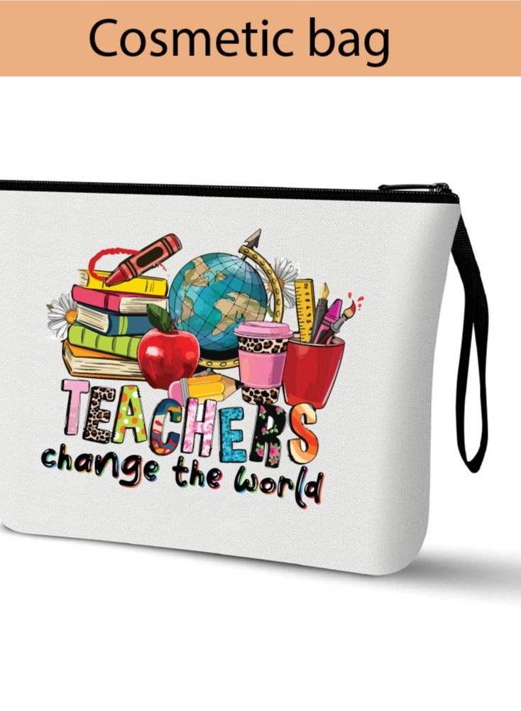 PRINTSHOP4ME Teacher's Day Pack of 3 Combo Pack - Heart Shape Crystal Clock, Black Ceramic Coffee Mug and Cosmetic Bag - Teacher's Day Gift Set - Gift for World Teachers Day - Image 5