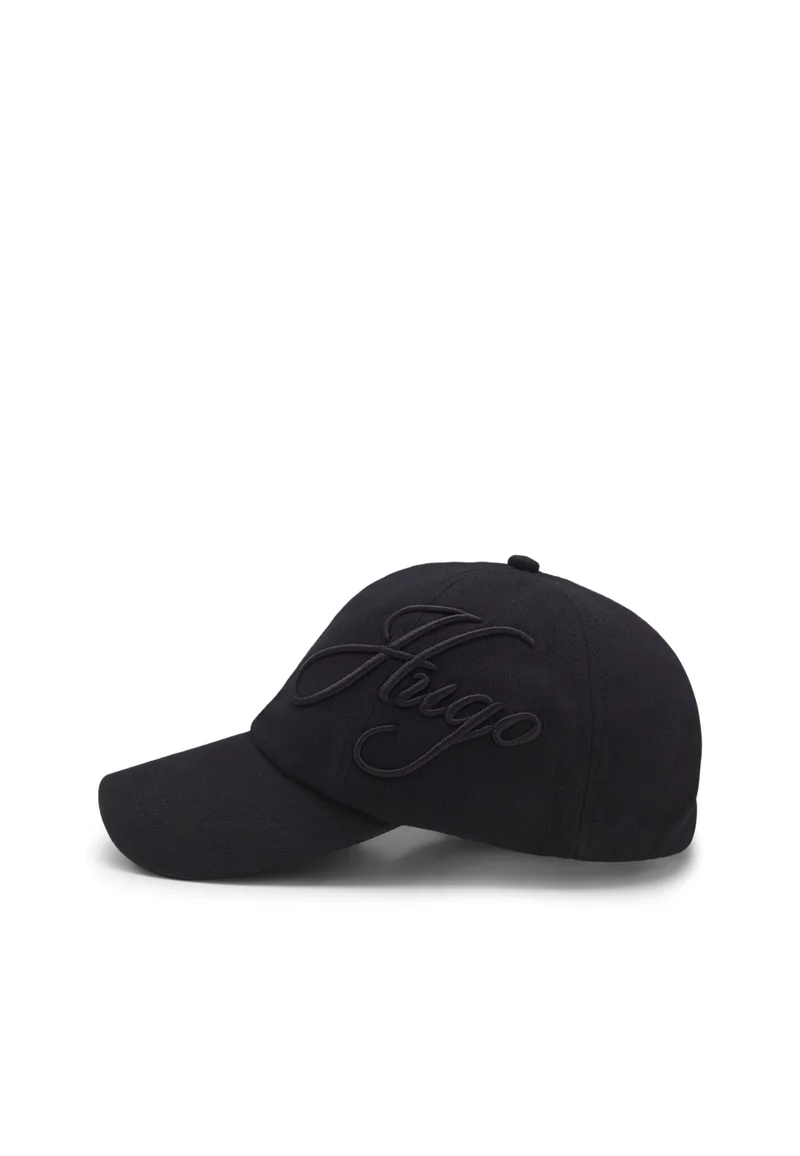 HUGO Black Logo-embroidered cap in cotton twill for Women | Best Price UAE