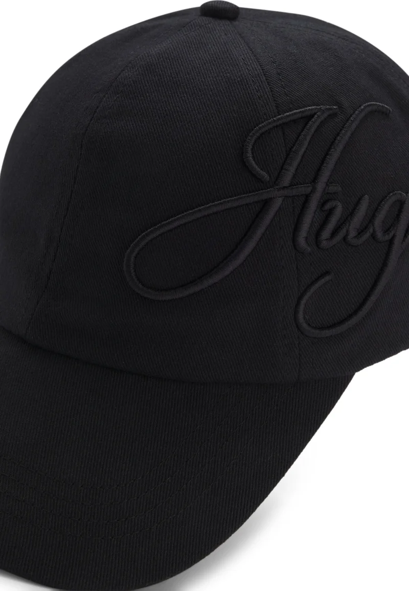 HUGO Black Logo-embroidered cap in cotton twill for Women | Best Price UAE