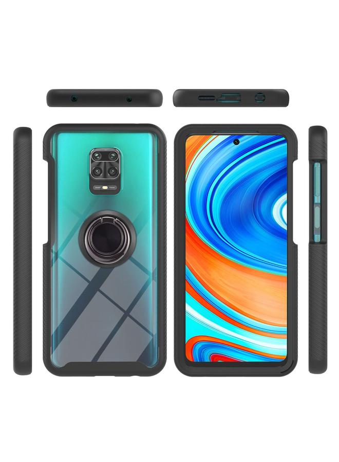 erorex Case For Xiaomi Redmi Note 9S / Redmi Note 9 Pro / Redmi Note 9 Pro Max Starry Sky Solid Color Series Shockproof PC + TPU Protective Case with Ring Holder & Magnetic Function - Image 2