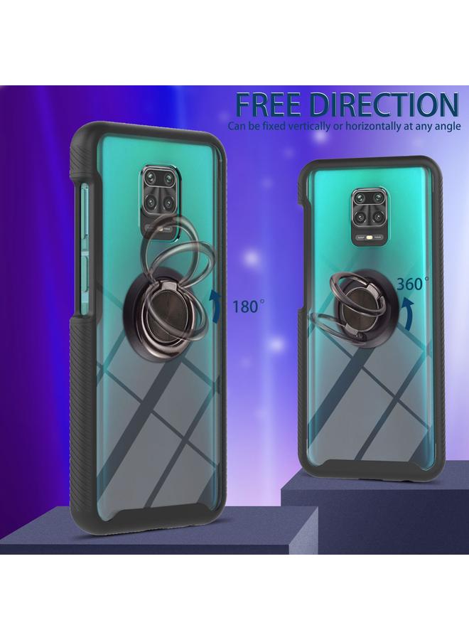 erorex Case For Xiaomi Redmi Note 9S / Redmi Note 9 Pro / Redmi Note 9 Pro Max Starry Sky Solid Color Series Shockproof PC + TPU Protective Case with Ring Holder & Magnetic Function - Image 4