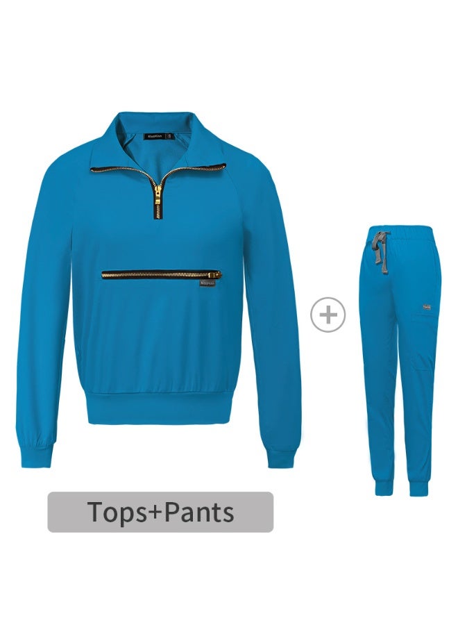 NIBEMINENT Spring Autumn Scrubs Uniform  Long Sleeved Medical Hospital Sets Scrubs Woman Suit Veterinary Nurse Uniforms - Image 1