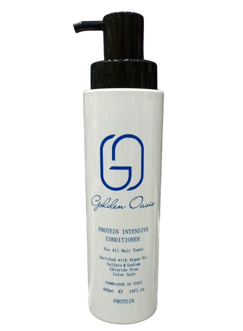 Golden Oasis Moisturizing Protein Conditioner  to Repair Dry  Damaged and Color Treated Hair Enriched With Argan Oil (Sulfate and Sodium Chloride Free)   400 ml