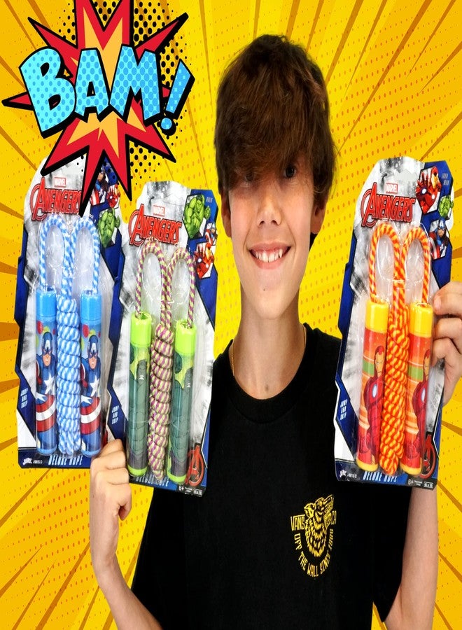 Ja-Ru Marvel Avengers Jump Rope for Kids (3 Pack Assorted) Superhero Skipping Rope for Children Outdoor Fun Activity Games Stuffers Recreation Toy for Boys Outdoor games 6815-BCD-3 - Image 3