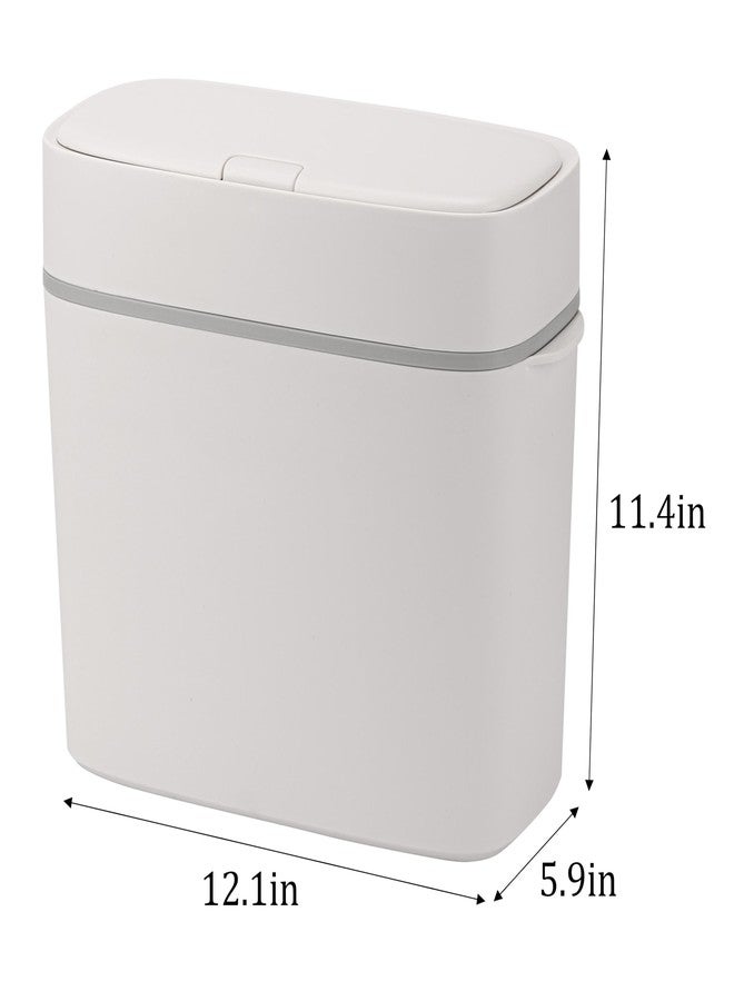 acDesign Slim Bathroom Trash Can with Lid, 15L/3.9 Bathroom Garbage Can with Lid, Plastic Wastebasket for Bedroom, Office, Kitchen, Laundry, Toilet, - Image 2