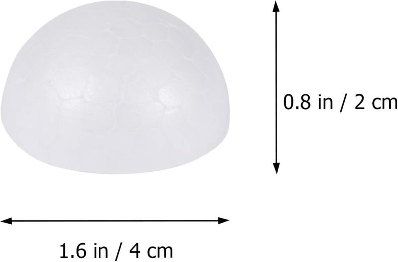 klarako 100pcs Styrofoam Balls Christmas Craft Foam Balls Half Ball Ornaments for DIY Craft Modeling Xmas Tree Decorations Gifts 4cm - Image 4