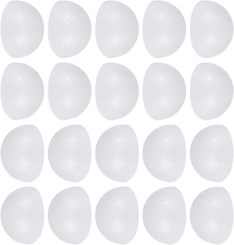 klarako 100pcs Styrofoam Balls Christmas Craft Foam Balls Half Ball Ornaments for DIY Craft Modeling Xmas Tree Decorations Gifts 4cm - Image 3