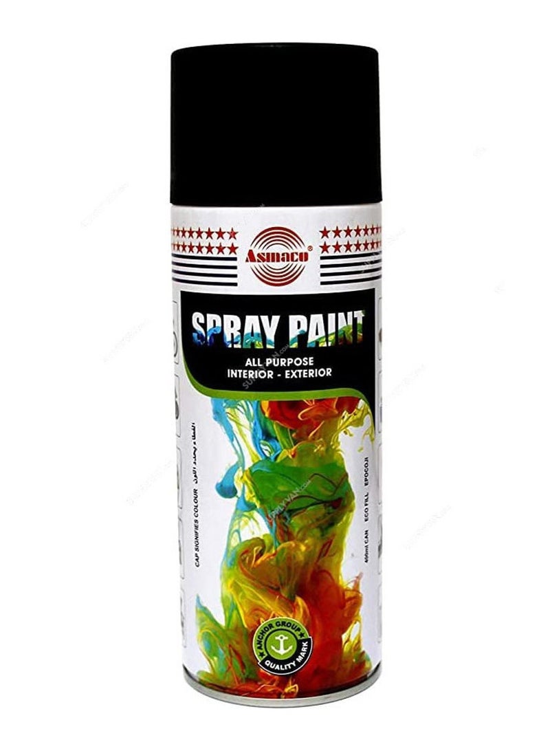 Asmaco Spray Paint, Matt Black - Image 1
