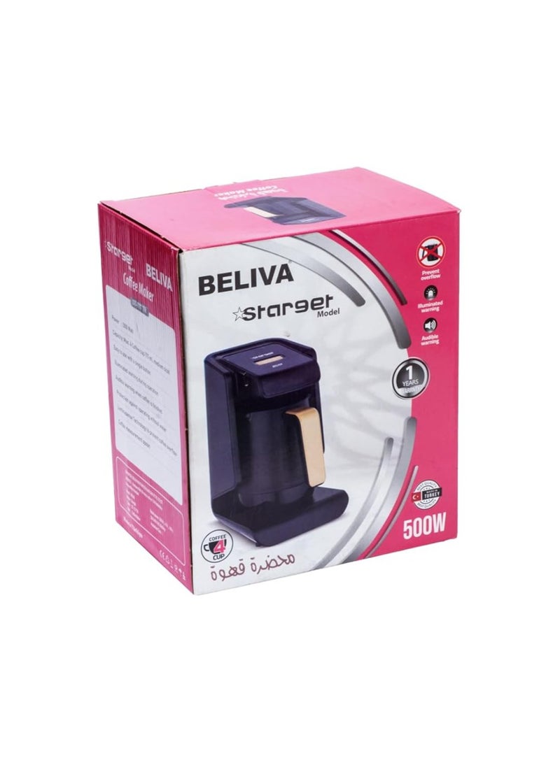 Starget Turkish Coffee Maker for Making Rich, Classic Turkish Coffee with Milk, Strong and Slow Brewing, 500 Watt, Black, Stainless Steel - Image 2