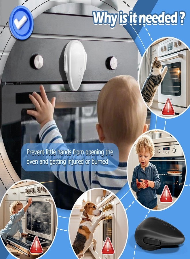 MCOTOP Childproof Oven Door Lock, MCOTOP (1 Pack) Oven Safety Lock, Heat-Resistant Material no Tools Need or Drill, Oven Door Lock Child Safety Easy to Install (White) - Image 3