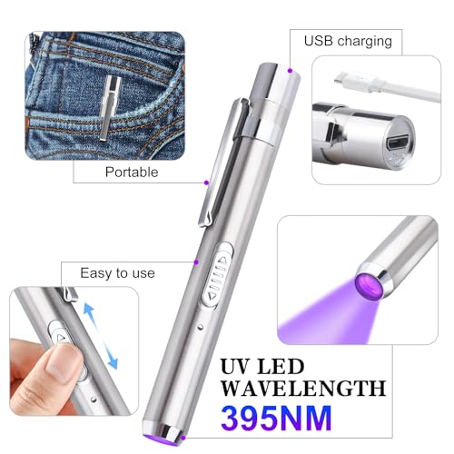 DecorRom UV Resin Kit with Light, 60g UV Glue for Bonding & Curing in Seconds - Professional UV Flashlight for Jewelry UV Glue Adhesive, Plastic Welding & Glass/Acrylic Repair - Strong Bonding Craft Resin Set - Image 4