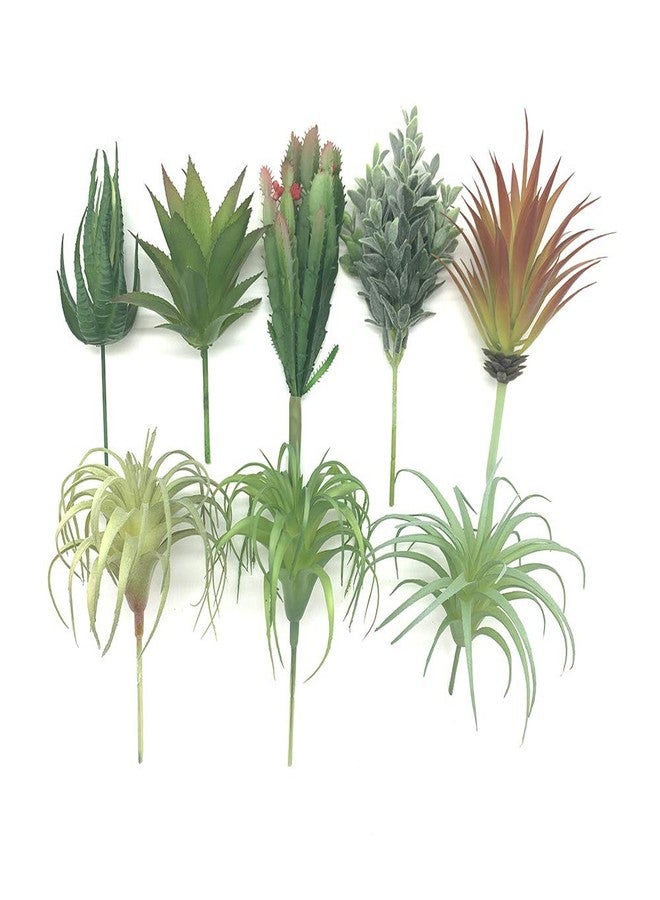 EBUYOM 8 PCS Artificial Succulents Plants Lifelike Air Plants Floral Tree Arrangement Assorted Faux Greenery Artificial Plants Set Garden Home Office DIY Decoration Ornament - Image 4