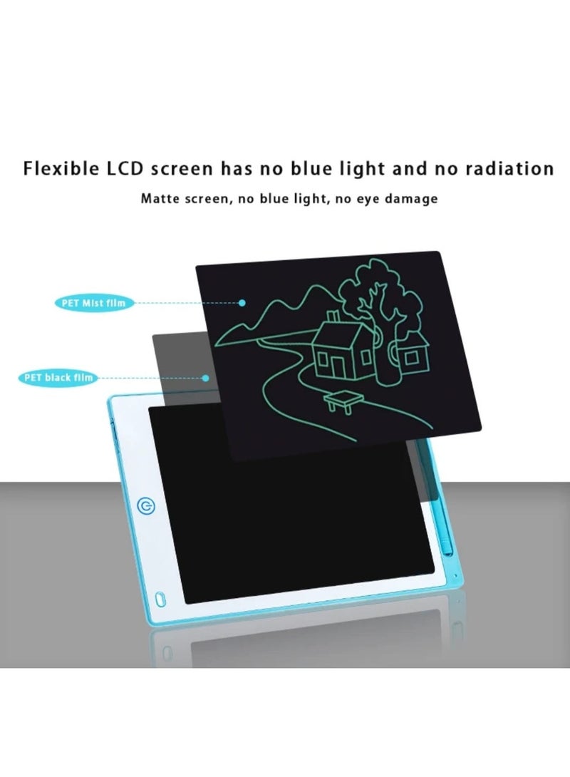 لوح كتابة LCD متعدد الألوان مقاس 8.5 بوصة مع قلم | لوح كتابة رقمي قابل لإعادة الاستخدام | مسح بلمسة واحدة - Image 5