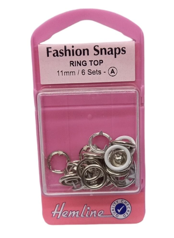 Hemline 6 Sets Ring Top Fashion Snaps Button 11 Millimiter - Image 2