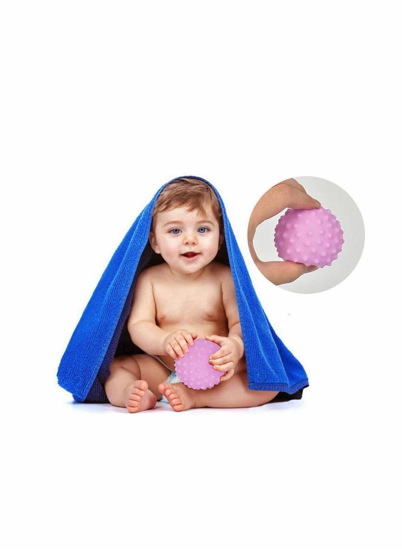 KASTWAVE Baby Sensory Ball, Bath Water Toys Textured Squeeze Soft Balls Squeaks Grasp Ball Great Variety Buddies BPA Free Developmental Newborn for Kids Babies Toddlers 6PCS  - Image 3