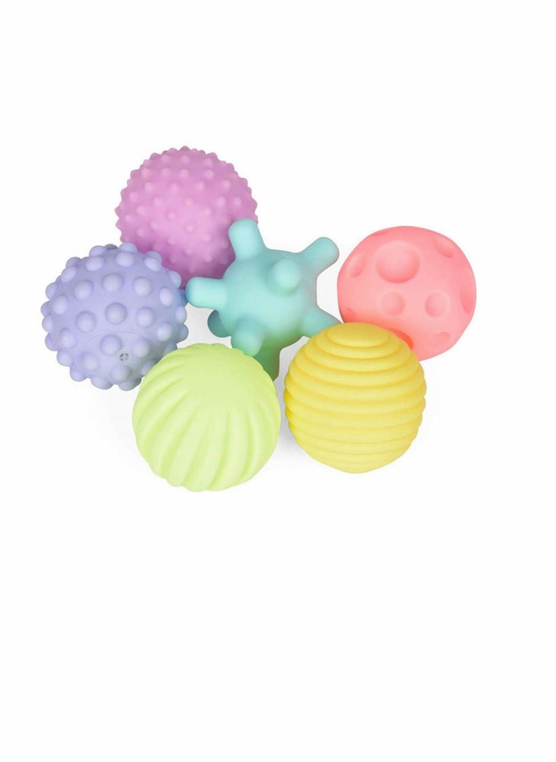 KASTWAVE Baby Sensory Ball, Bath Water Toys Textured Squeeze Soft Balls Squeaks Grasp Ball Great Variety Buddies BPA Free Developmental Newborn for Kids Babies Toddlers 6PCS  - Image 4