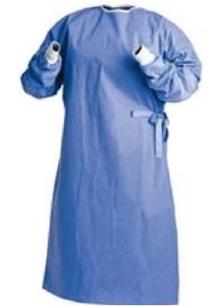 Sterile coated doctor gown with cuff for hospitals