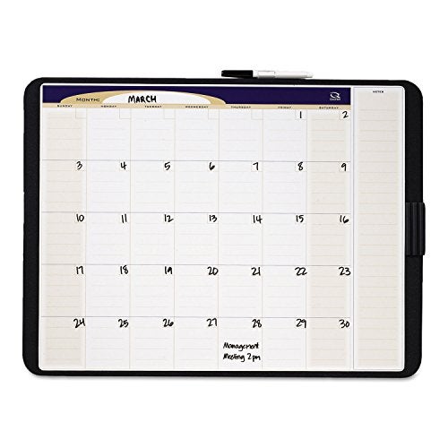 Quartet Calendar Whiteboard, Monthly, 23" x 17" Dry Erase Board, Designer Tack & Write, Black Frame (CT2317) - Image 5