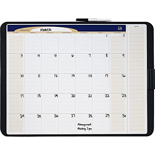 Quartet Calendar Whiteboard, Monthly, 23" x 17" Dry Erase Board, Designer Tack & Write, Black Frame (CT2317) - Image 2