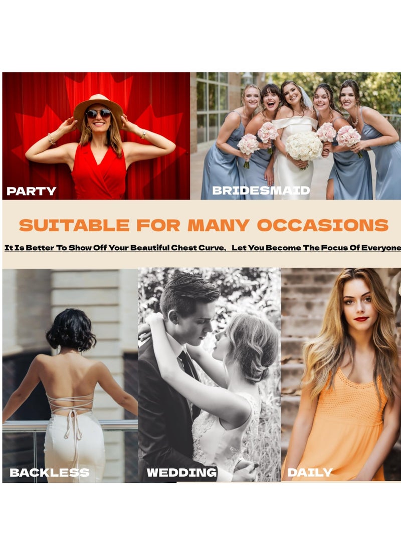 Sticky Bra Thick version Women's Adhesive Invisible Backless Strapless Push Up Bra for A Cup Upgrade Waterproof and Sweatproof Easy to Wear for Women Girls Wedding Dress Full Dress