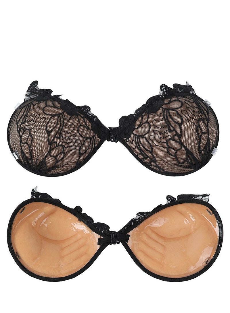 Sticky Bra Thick version Women's Adhesive Invisible Backless Strapless Push Up Bra for A Cup Upgrade Waterproof and Sweatproof Easy to Wear for Women Girls Wedding Dress Full Dress