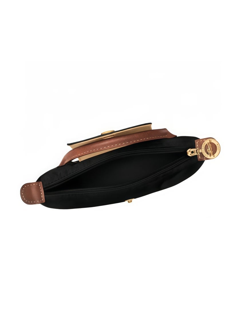Longchamp Elegant Mini Camera Bag for Women – Premium Leather Flap Design, Top Handle & Detachable Crossbody Strap, Compact Luxury Shoulder Bag Black - Image 3