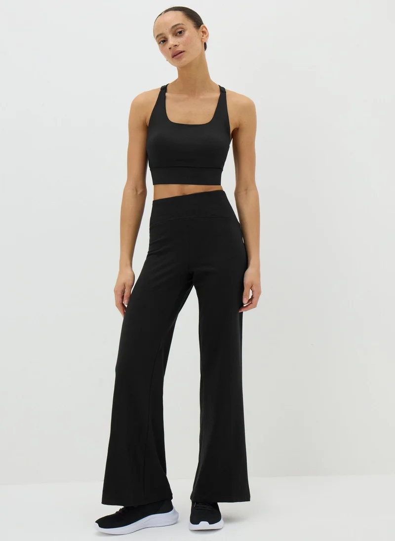 Matalan Black Bootleg Jogging Bottoms