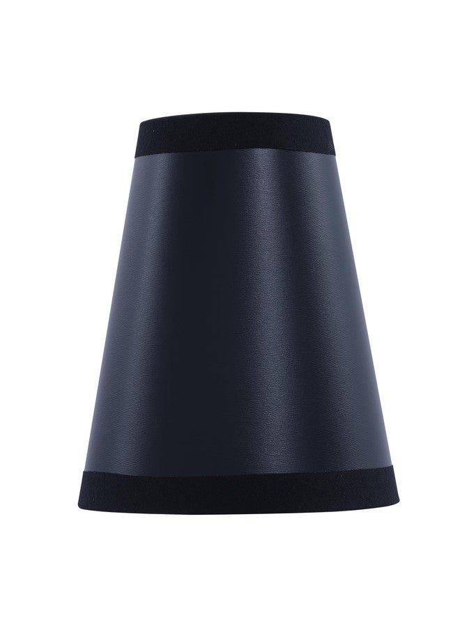 Aspen Creative 51054-2, Hardback Empire Transitional Clip-On Chandelier Shade, Black w/gold inside Washi Paper. 3" Top x 5" Bottom x 4.5" Slant, Set Of 2 - Image 3