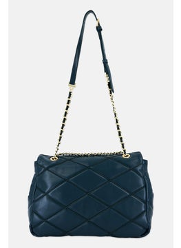 bebe Women Quilted Turn Lock Cross Body Bag 15,4 W x 19,9 H x 31,3 W cm, Teal Green  - Image 2