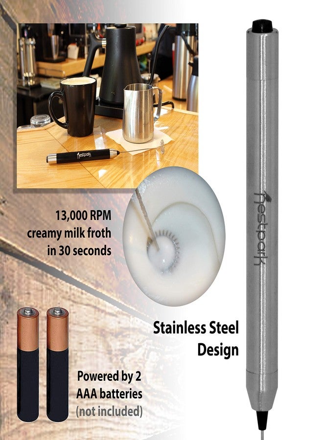 Nestpark Portable Drink Mixer and Milk Frother Wand - Small Hand-Held Mini Mixer Electric Stick Blender - Bulletproof Keto Coffee Blender Rapid Emulsifier - Cordless and Battery Operated - Image 4
