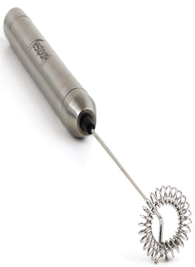 Nestpark Portable Drink Mixer and Milk Frother Wand - Small Hand-Held Mini Mixer Electric Stick Blender - Bulletproof Keto Coffee Blender Rapid Emulsifier - Cordless and Battery Operated - Image 1