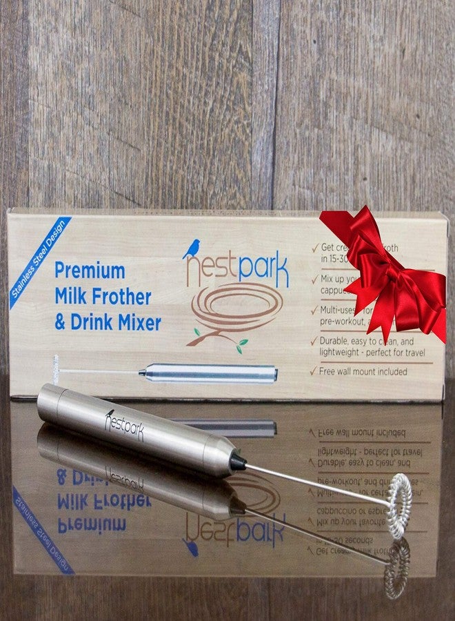 Nestpark Portable Drink Mixer and Milk Frother Wand - Small Hand-Held Mini Mixer Electric Stick Blender - Bulletproof Keto Coffee Blender Rapid Emulsifier - Cordless and Battery Operated - Image 5