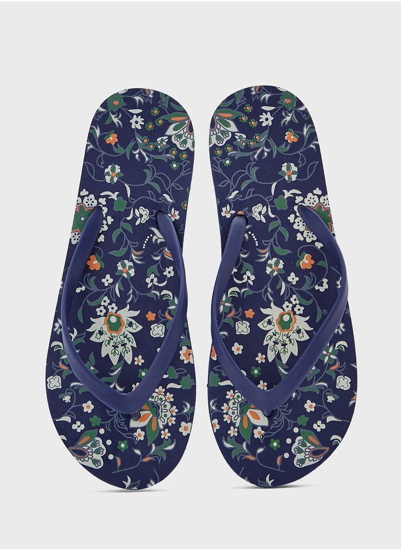 Ginger Ditsy Floral Print Flip Flop