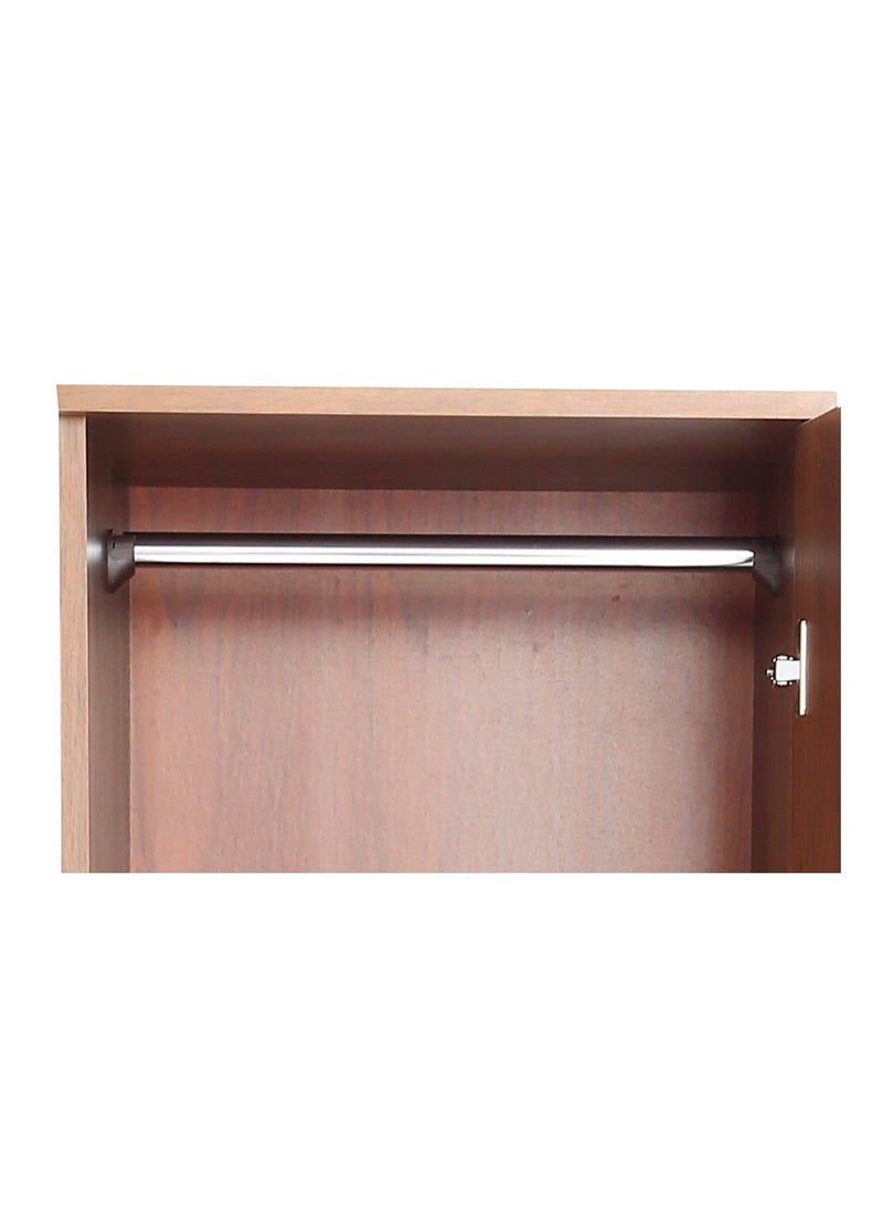 AFT - Single-Door MDF Wardrobe with Lockable Door, Hinges, and Sleek Vertical Design – Ideal for Compact Storage Solutions for clothes. Brown (Arfan) - Image 1