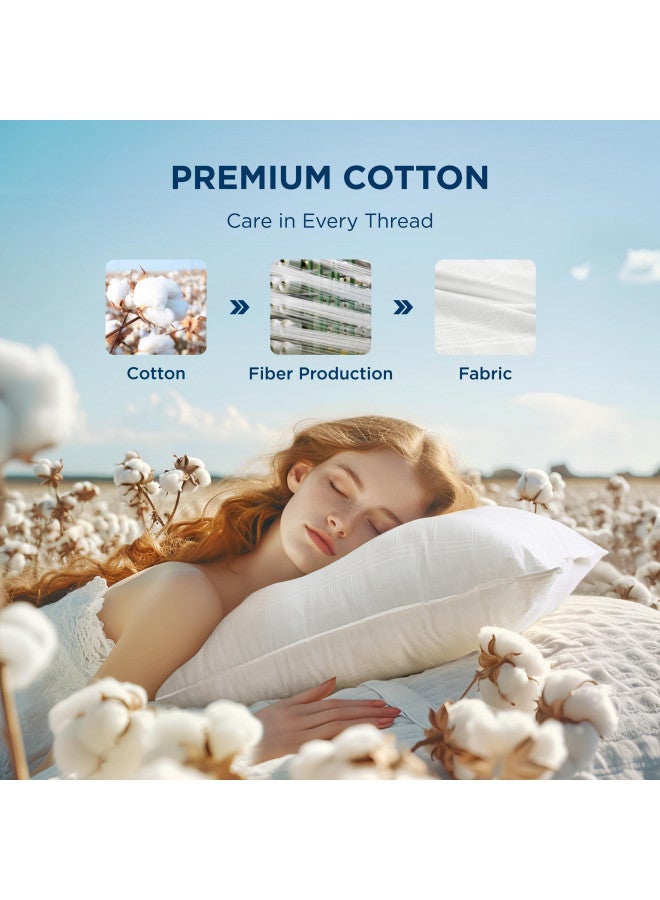 Bedsure Bedsure Bed King Size Pillows Set of 2 - Fluffy King Pillows 2 Pack, Luxury Cotton Pillows for Sleeping with Breathable Cover, Soft & Supportive Hotel Pillows for Side, Stomach, Back Sleepers  - Image 1