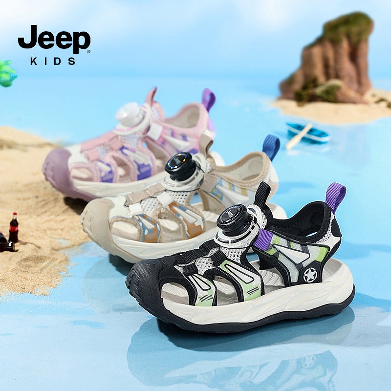 Jeep Children'S Sandals Summer Summer Breathable Middle And Large Children'S Non-Slip Baby Boys Beach Shoes - Image 3