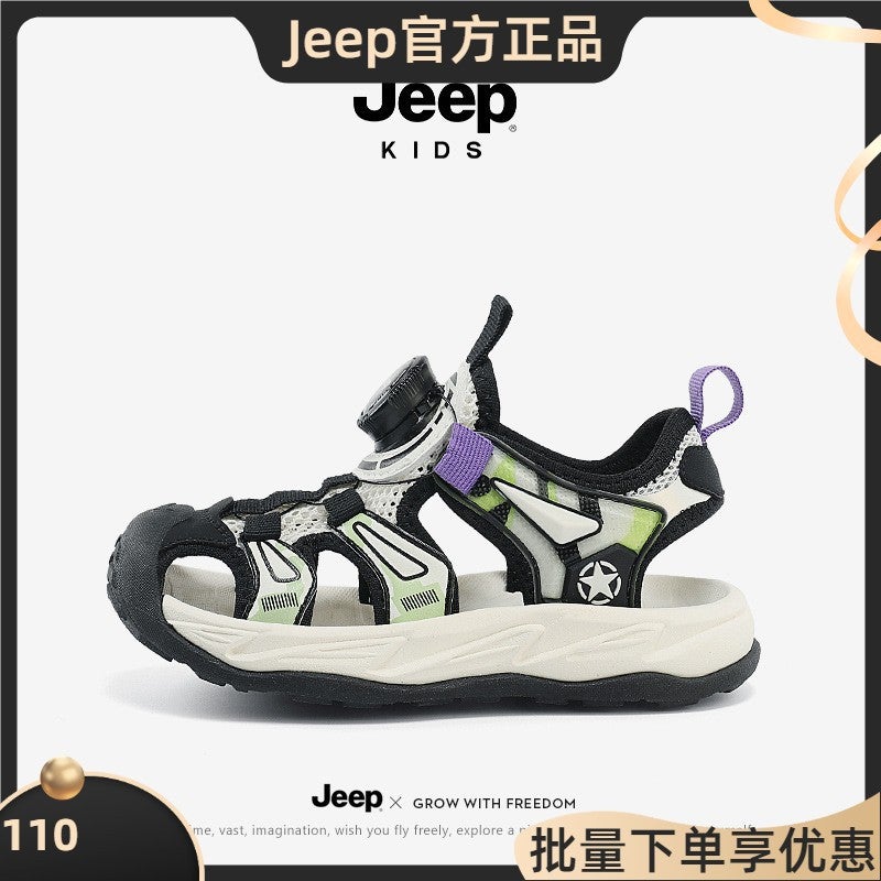 Jeep Children'S Sandals Summer Summer Breathable Middle And Large Children'S Non-Slip Baby Boys Beach Shoes - Image 2
