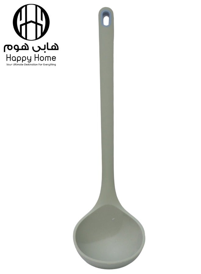 هابي هوم مغرفة شوربة سيليكون مقاومة للحرارة بمقبض مريح  أدوات طهي المطبخ غير اللاصقة أدوات مطبخ من السيليكون المقاوم للحرارة ٣٤ سم - Image 1