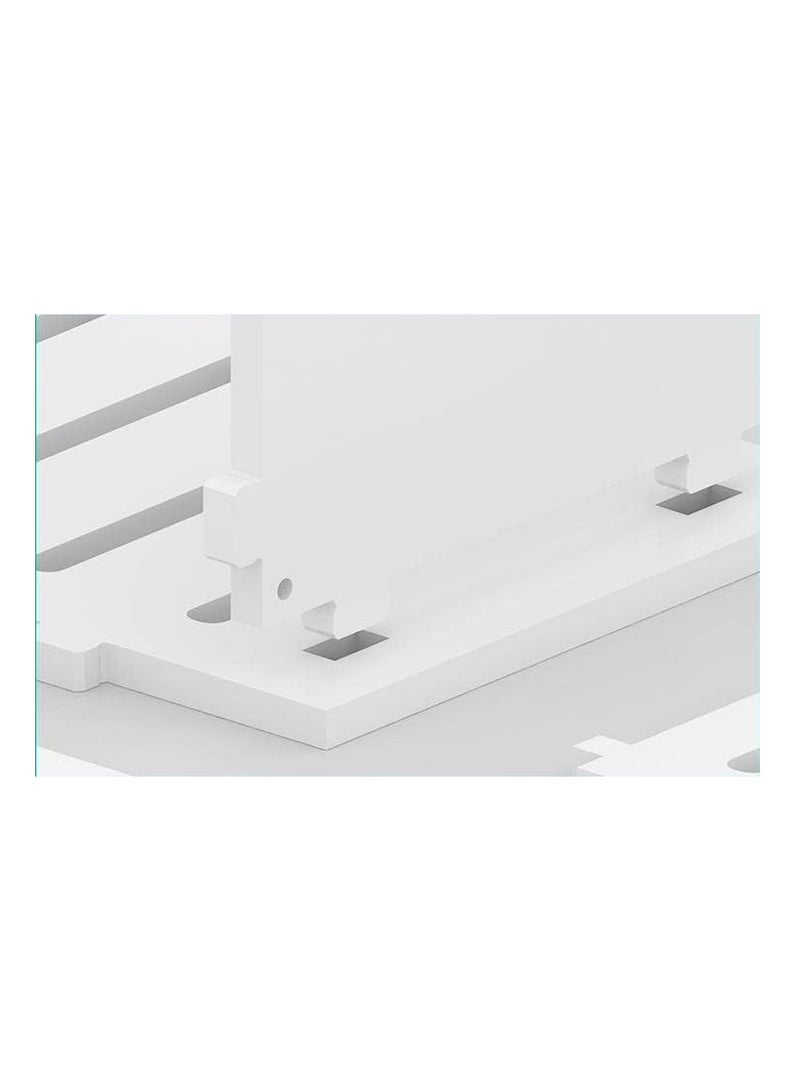 Eworld Compact Coffee Corner, Transform the Living Room, Kitchen and Office with a Small Plastic Coffee Table, Ideal for Coffee Machines, Made of Lightweight Plastic in Chic Black and White - Image 3