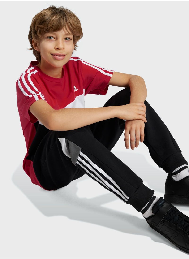 Adidas - Junior 3 Stripes Tiberio Sweatpants - Image 1