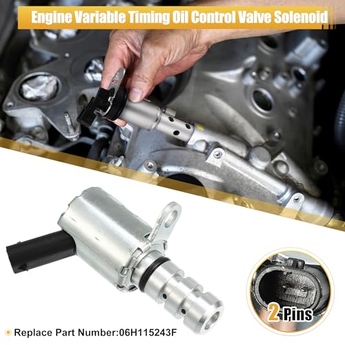 uxcell Variable Valve Timing Solenoid VVT for Audi A3 Quattro 20092013 Engine Camshaft Oil Control Valve No06H115243F - Image 3