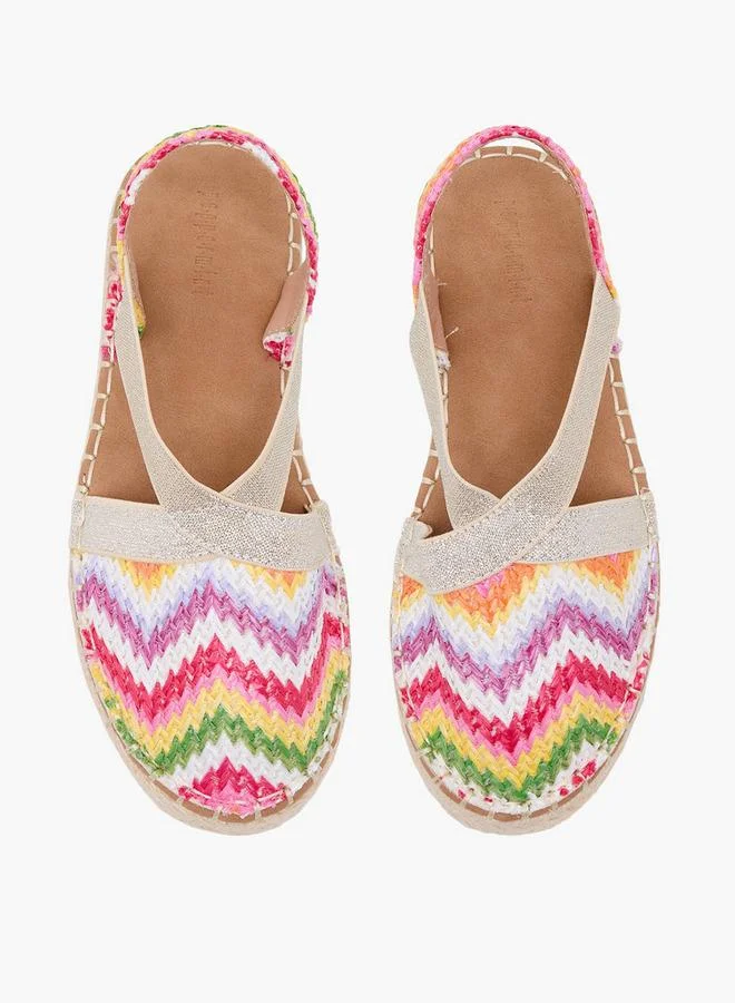 ببرمنة Girls Chevron Espadrille Sandals