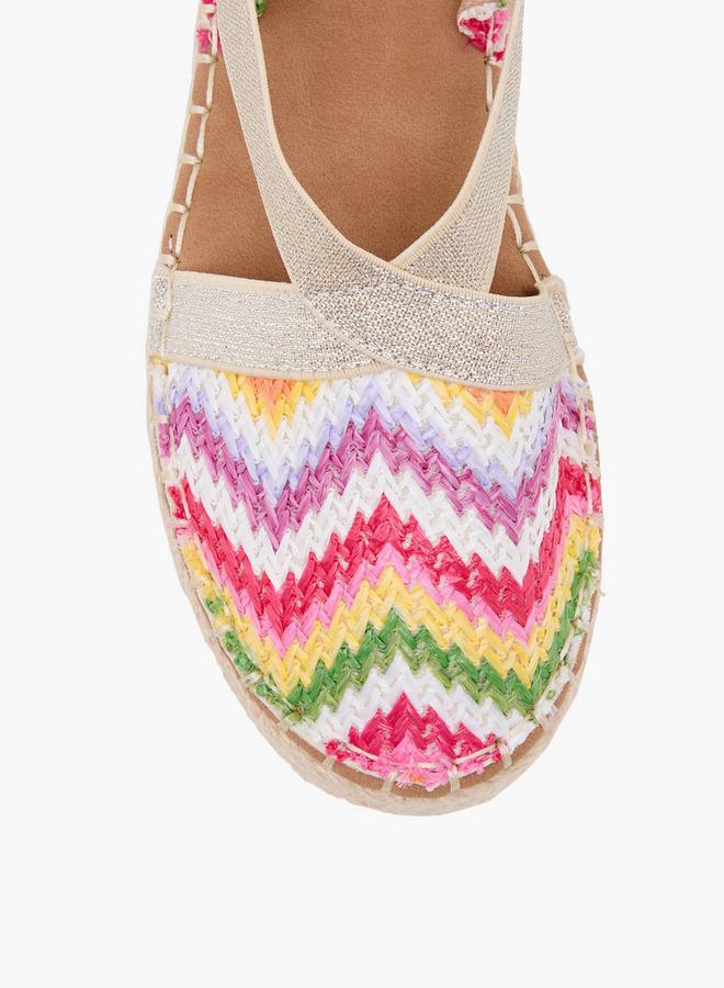 Peppermint Girls Chevron Espadrille Sandals - Image 3