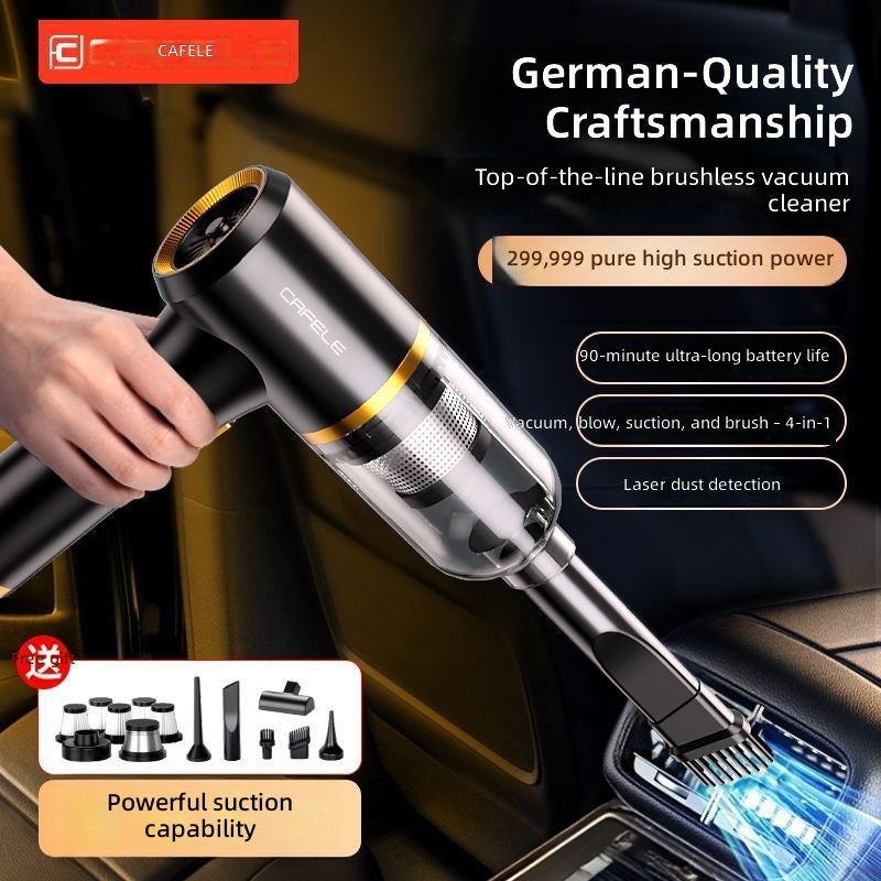 Cafele Wireless Car Vacuum Cleaner - Powerful & Versatile for Home and Car Use - Image 1