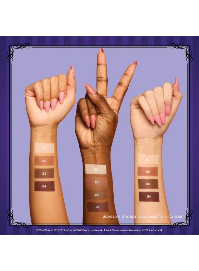 NYX PROFESSIONAL MAKEUP Wednesday Stained Glass Contour Palette - Image 3