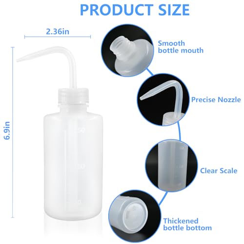 DTDNZKN 2 Pack 8oz (250ml) Wash Bottles with Narrow Mouth and Labels - Ideal for Medical Use, Succulent Care, Cleaning, and Washing - Image 2
