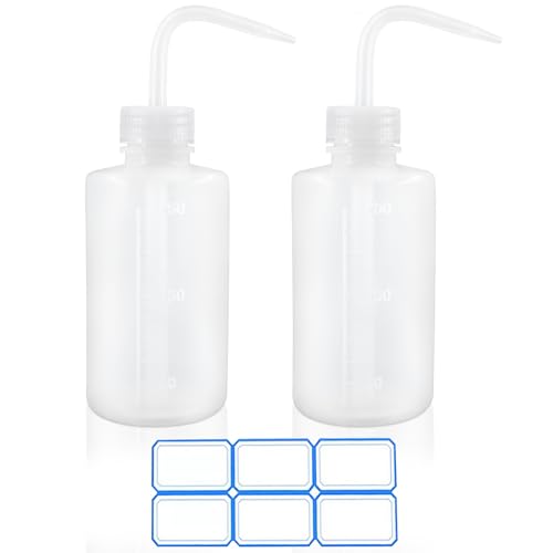 DTDNZKN 2 Pack 8oz (250ml) Wash Bottles with Narrow Mouth and Labels - Ideal for Medical Use, Succulent Care, Cleaning, and Washing - Image 1