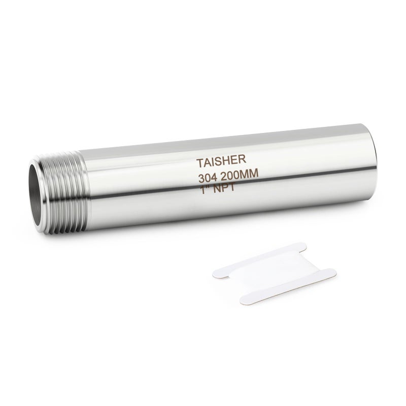 TAISHER 1PCS 304 Stainless Steel Pipe Fittings 1 NPT Male Threaded 8 Length Weld Nipple Cast Pipe - Image 2