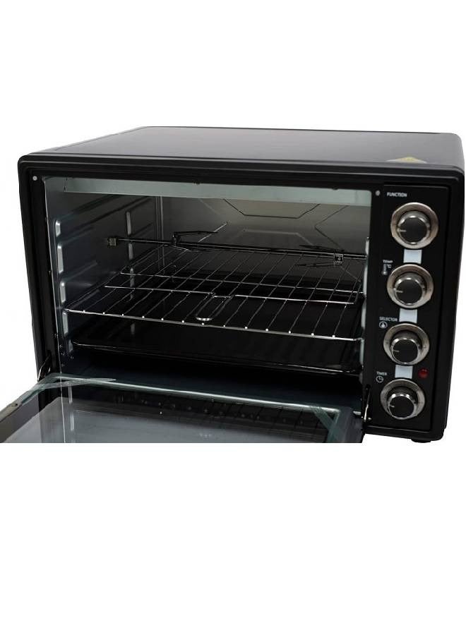 تكنو بيست فرن كهربائي باب زجاجي مزدوج مع مروحة 60 لتر 2200 وات BEO-060P أسود - Image 5